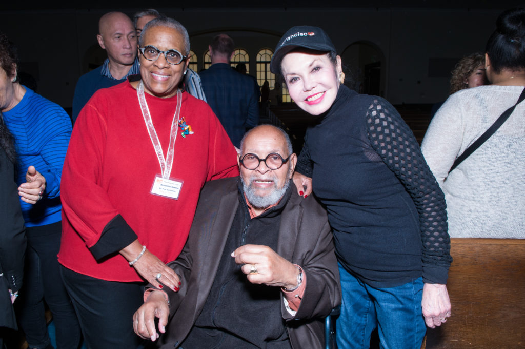 Ernestine Nettles with Rev. Cecil Williams and Janice Mirikitani