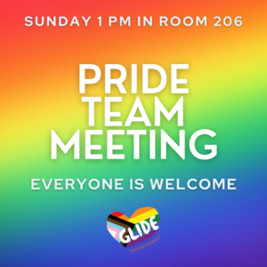 Pride Team meeting in room 206