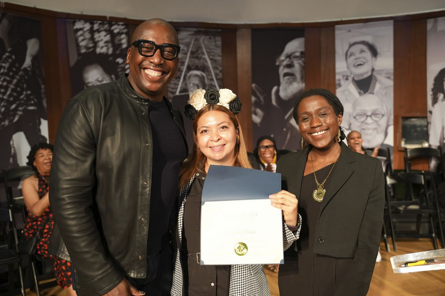 Claudia Garcia with Church